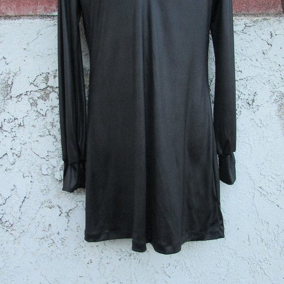 Sad Iron black sheeny mini dress M - Picture 4 of 8